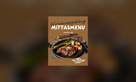 Wochenempfehlung Flax: Mittagsmenü Steak mit Vino