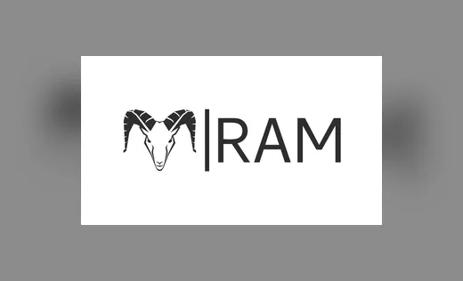 Wortbildmarke RAM mit Widderkopf